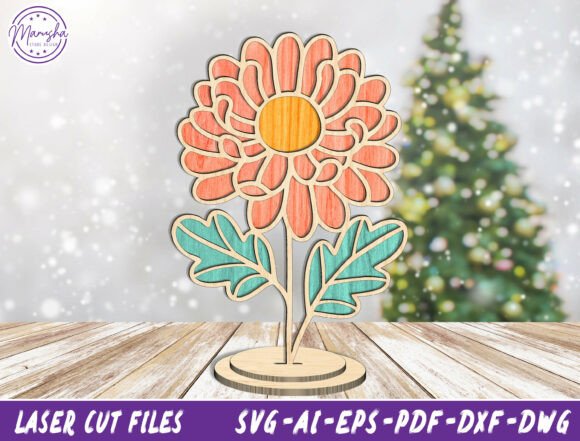 3D Daisy Laser Cut File for Ornaments and Creative Projects
