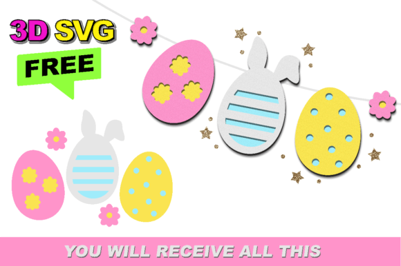 3D SVG Easter Egg Decorations for Polished Blog and Editorial Designs