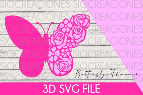Butterfly Flower 3D SVG: A Versatile Graphic Design Asset for Crafts and Branding