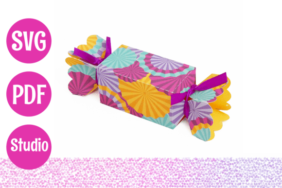 Candy Shaped Box 3D SVG for Birthday Design Projects