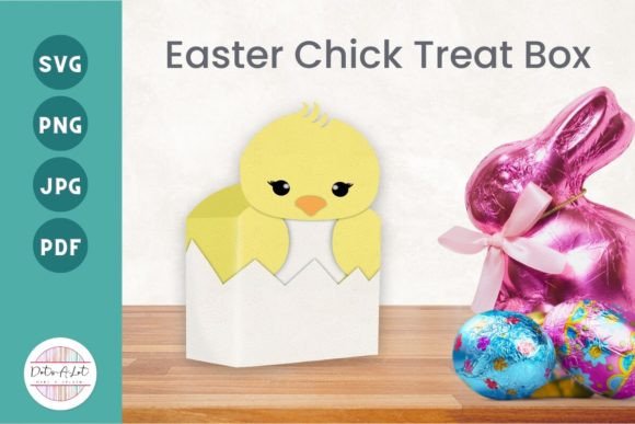Easter Chick Treat Box 3D SVG Freebie for Festive Branding