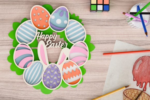 Easter Decorative SVG Shapes for 3D Craft Projects