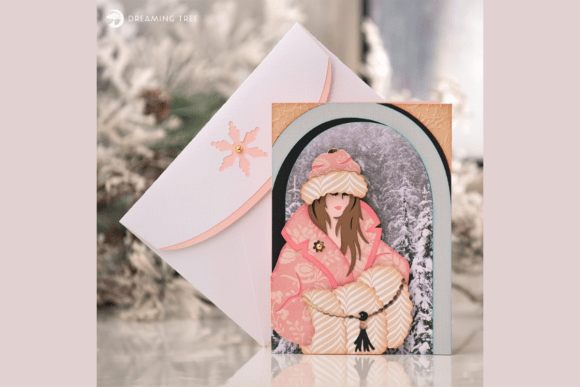 Muffy Note Card SVG: A Chic Winter Design for Creative Projects