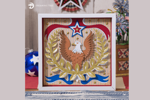 Patriotic Paper Sculpture SVG: A 3D Graphic Design Asset for Bold Branding