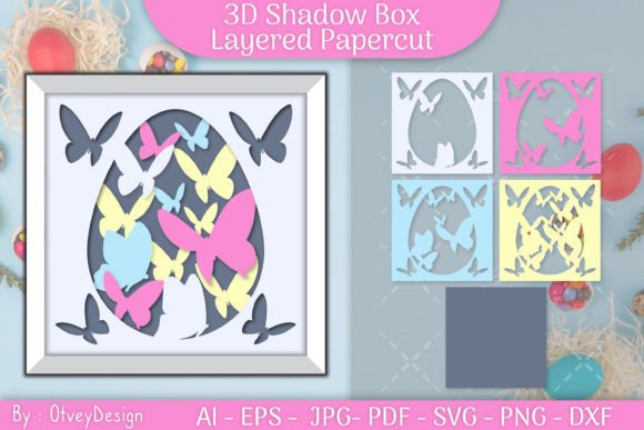 Spring Bunny 3D Shadow Box: A Versatile SVG Design for Handmade Creations