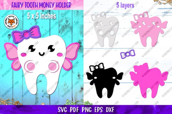 Tooth Fairy Money Holder SVG: A Playful 3D Shape for Kids-Friendly Branding