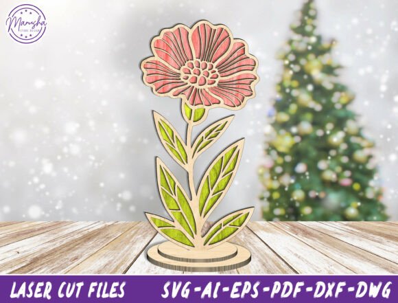 Zinnia Flower 3D Layered Laser Cut File Review